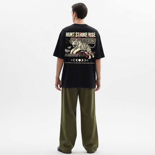 TIGER BLACK OVERSIZED T-SHIRT