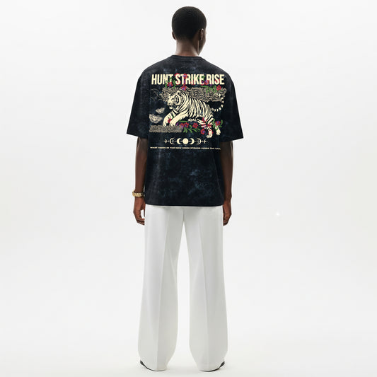 TIGER ACID WASH OVERSIZED T-SHIRT