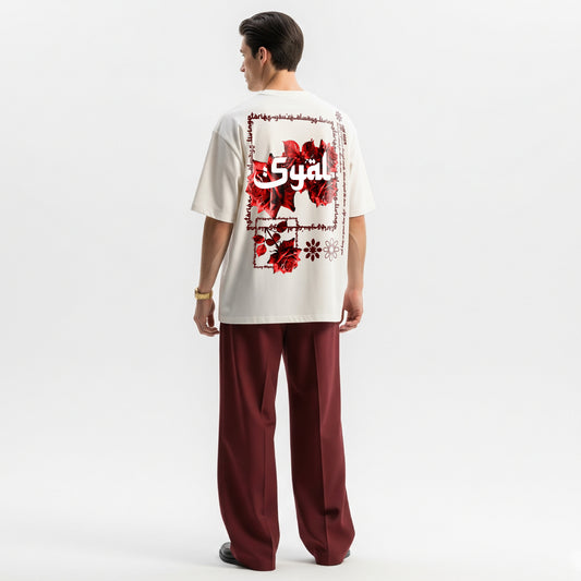 ROOTS OFF WHITE OVERSIZED T-SHIRT