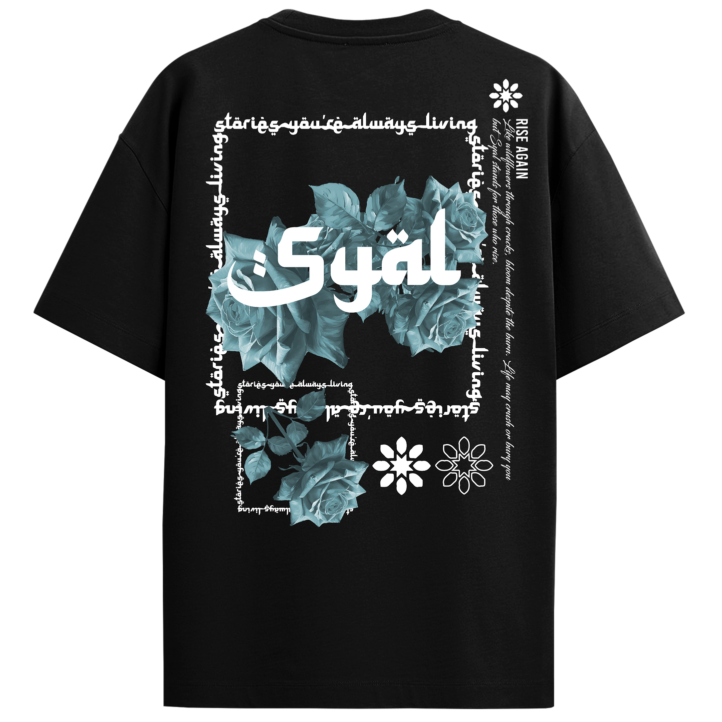 ROOTS BLACK OVERSIZED T-SHIRT