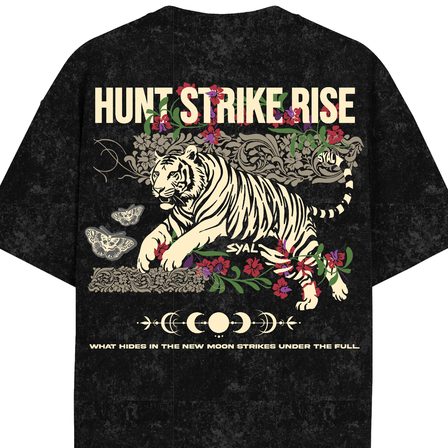 TIGER ACID WASH OVERSIZED T-SHIRT