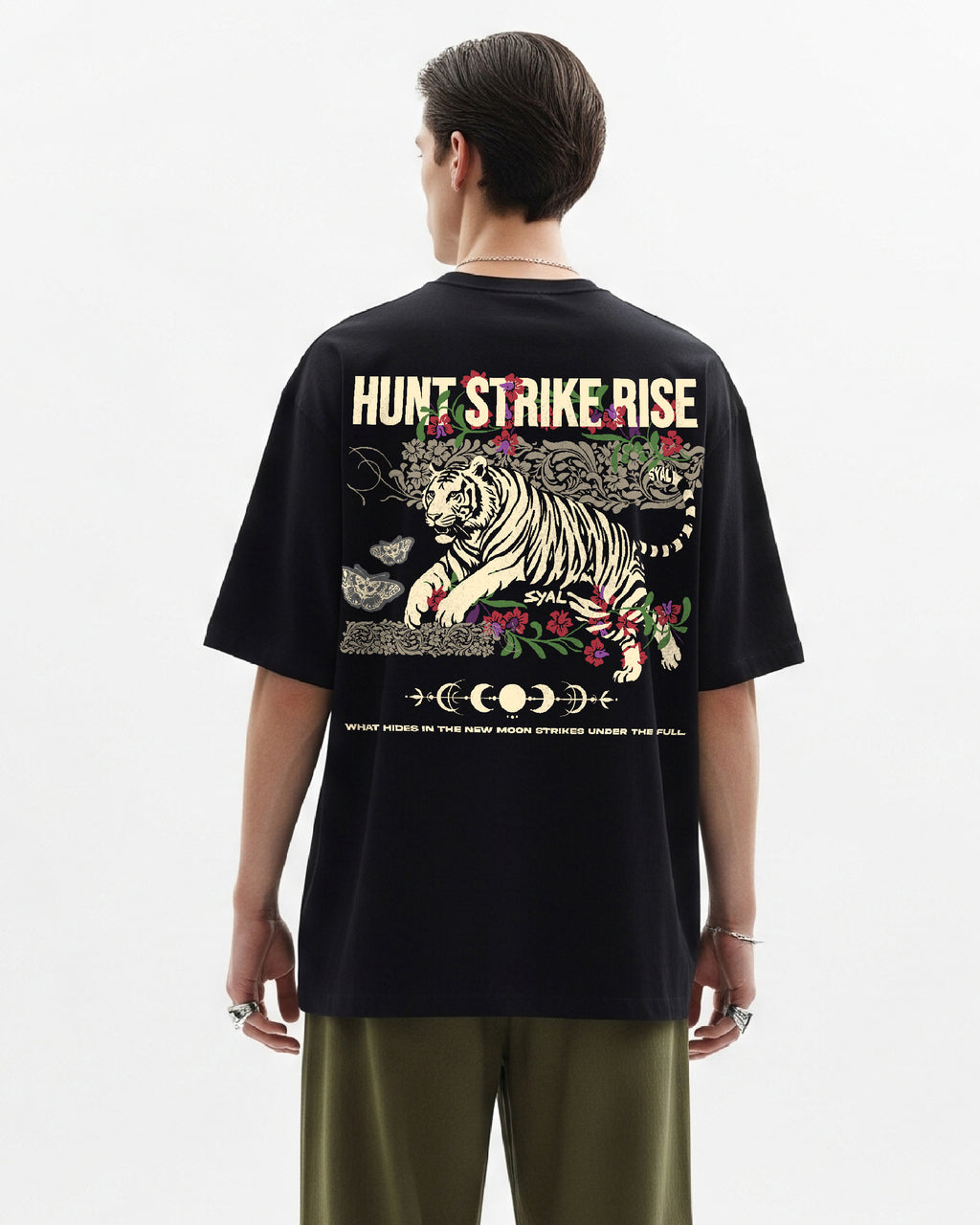 TIGER BLACK OVERSIZED T-SHIRT