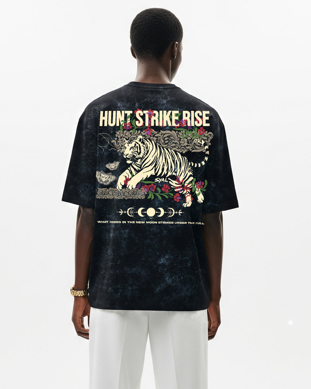 TIGER ACID WASH OVERSIZED T-SHIRT