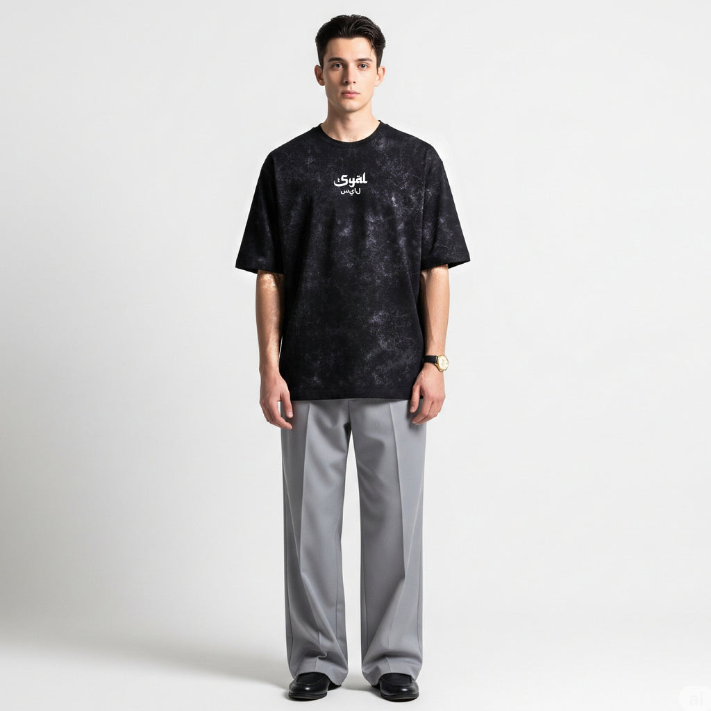 BASIC ACID WASH OVERSIZED T-SHIRT