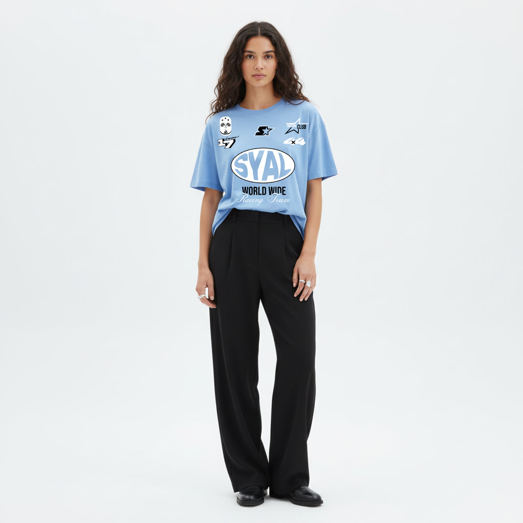 SYAL RACING BLUE OVERSIZED T-SHIRT