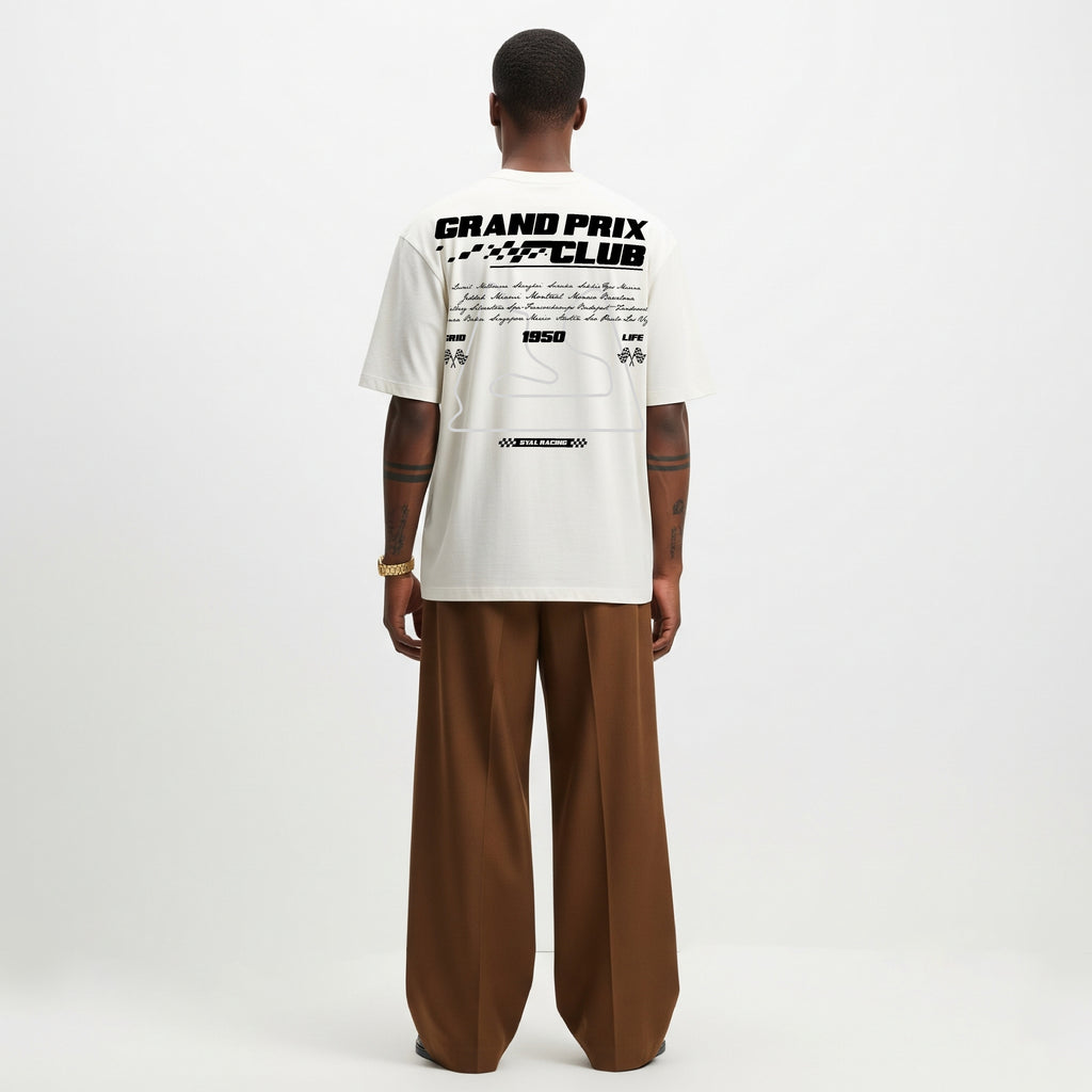 GRAND PRIX WHITE OVERSIZED T-SHIRT