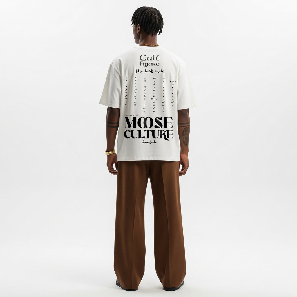 MOOSE CULTURE WHITE OVERSIZED T-SHIRT