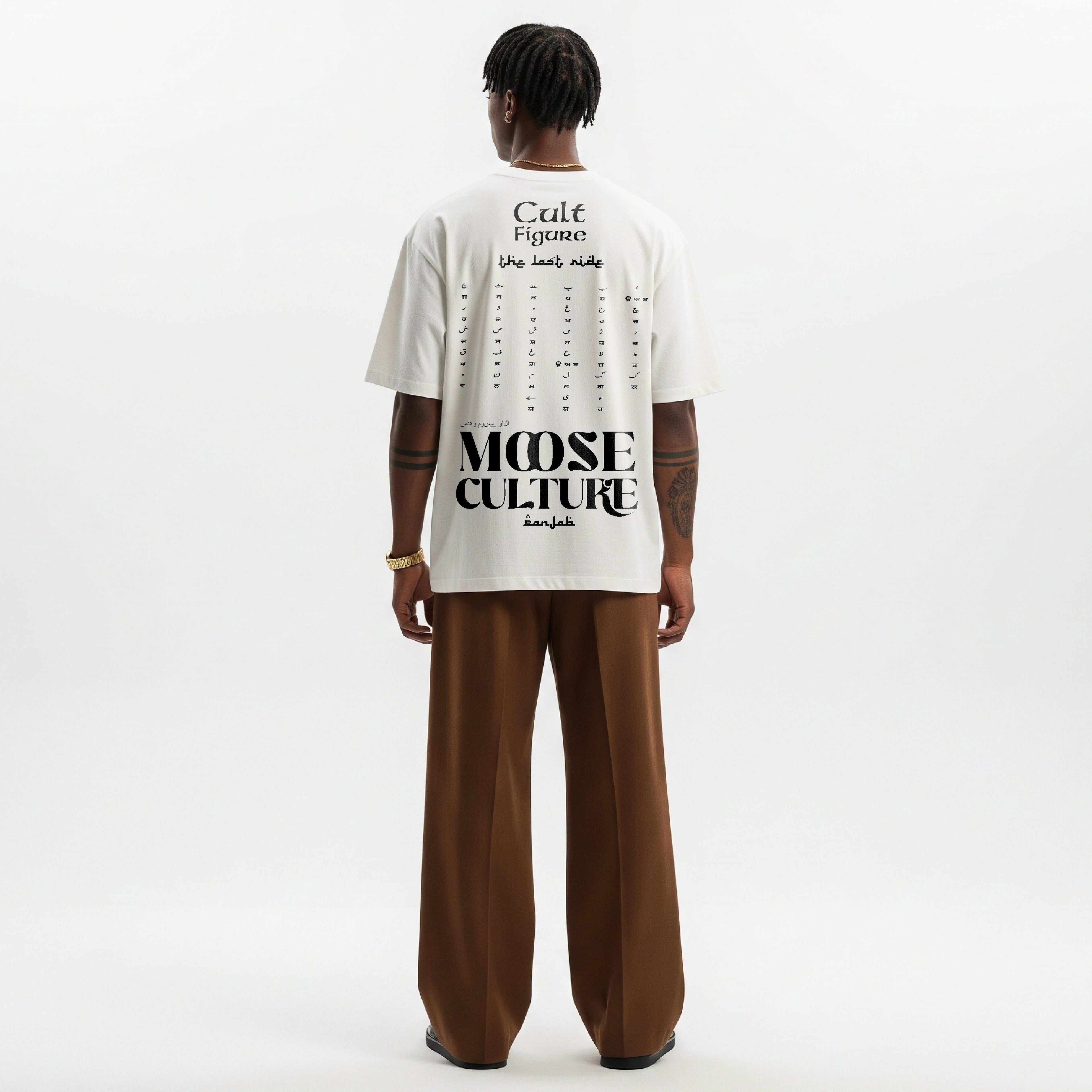 MOOSE CULTURE WHITE OVERSIZED T-SHIRT