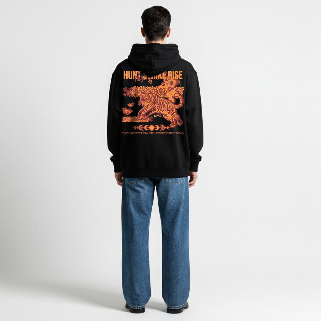 TIGER BLACK UNISEX HOODIE