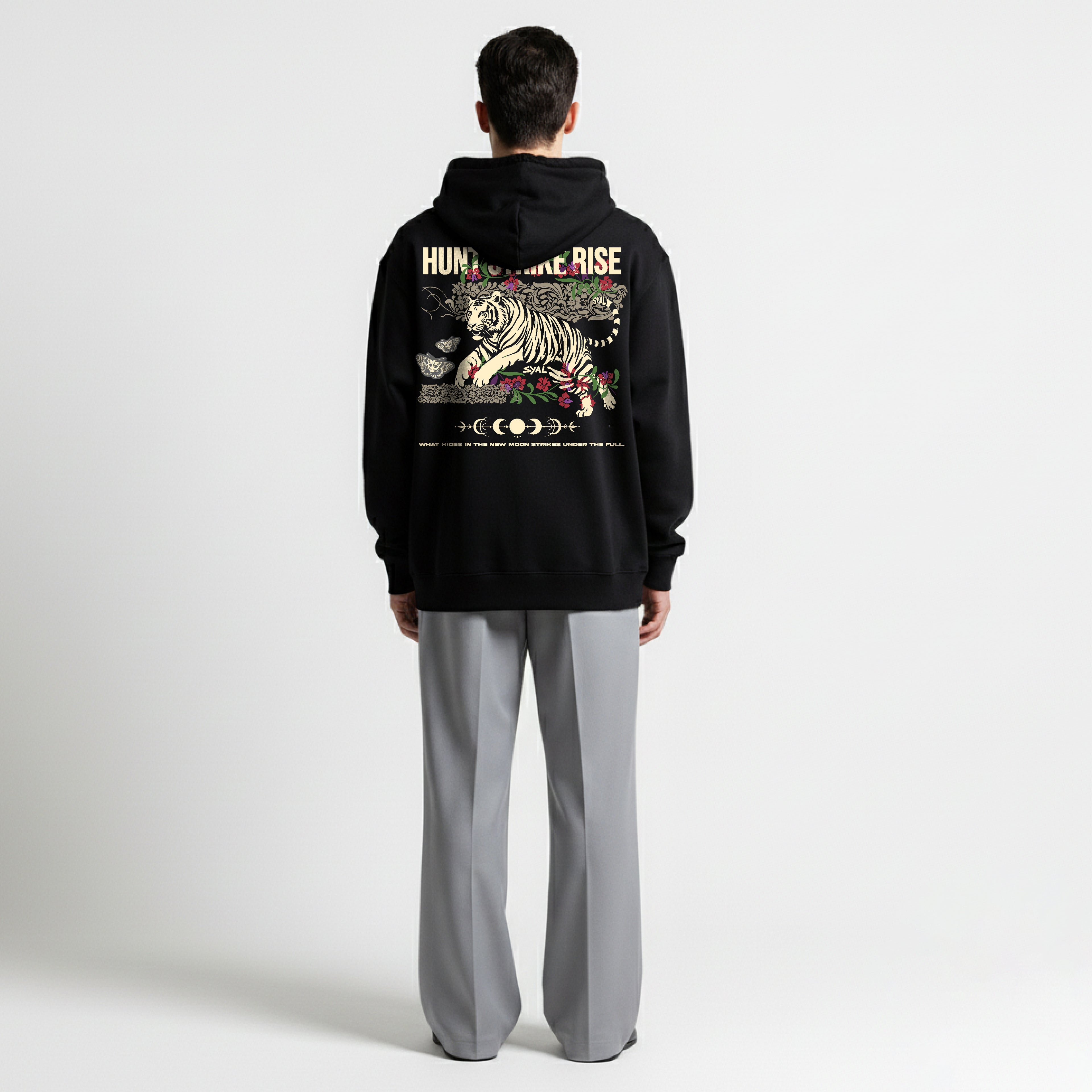 TIGER BLACK UNISEX HOODIE