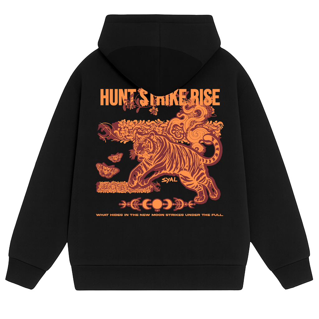 TIGER BLACK UNISEX HOODIE