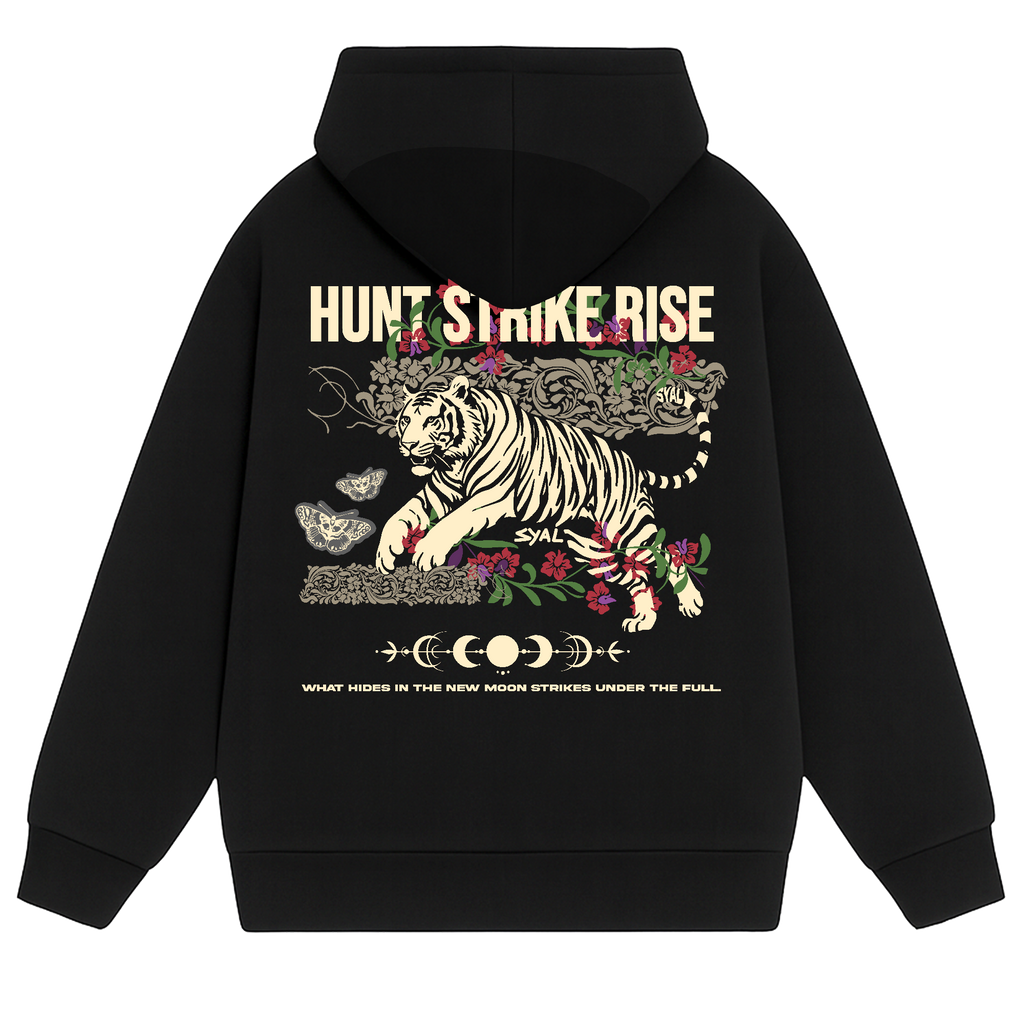TIGER BLACK UNISEX HOODIE