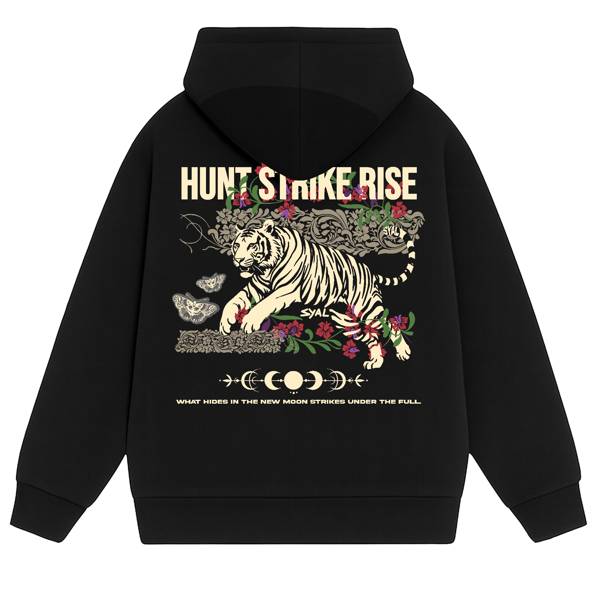 TIGER BLACK UNISEX HOODIE