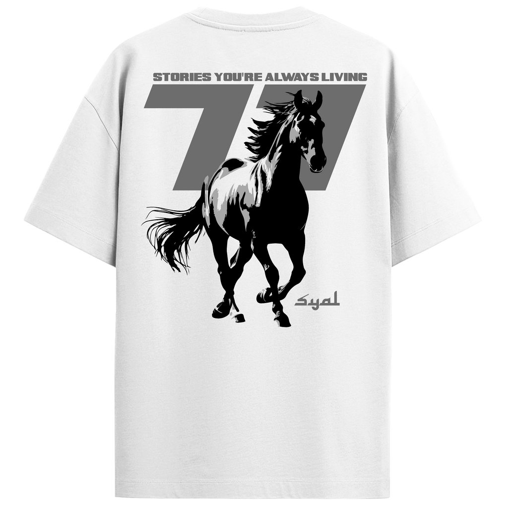 HORSE WHITE OVERSIZED T-SHIRT
