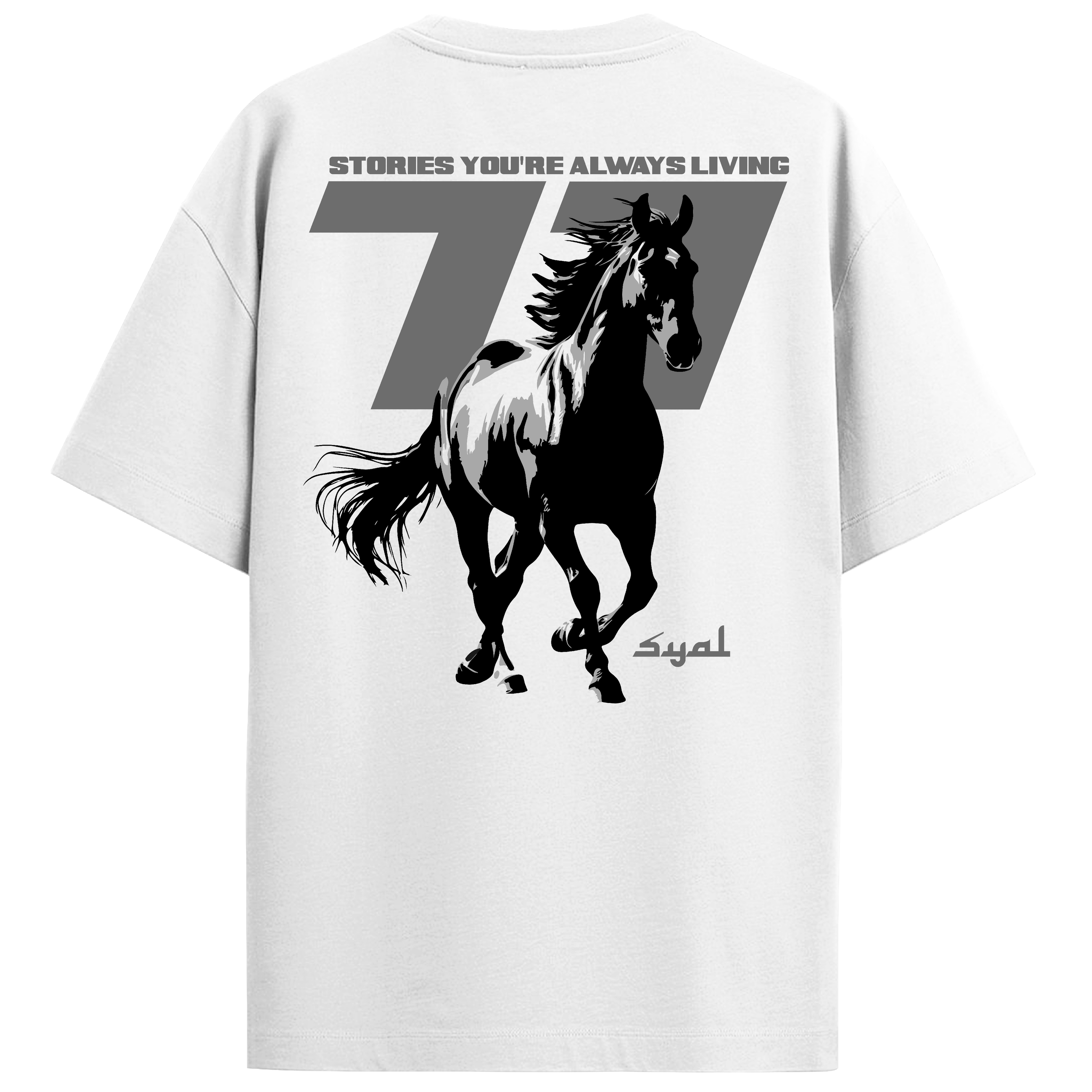 HORSE WHITE OVERSIZED T-SHIRT