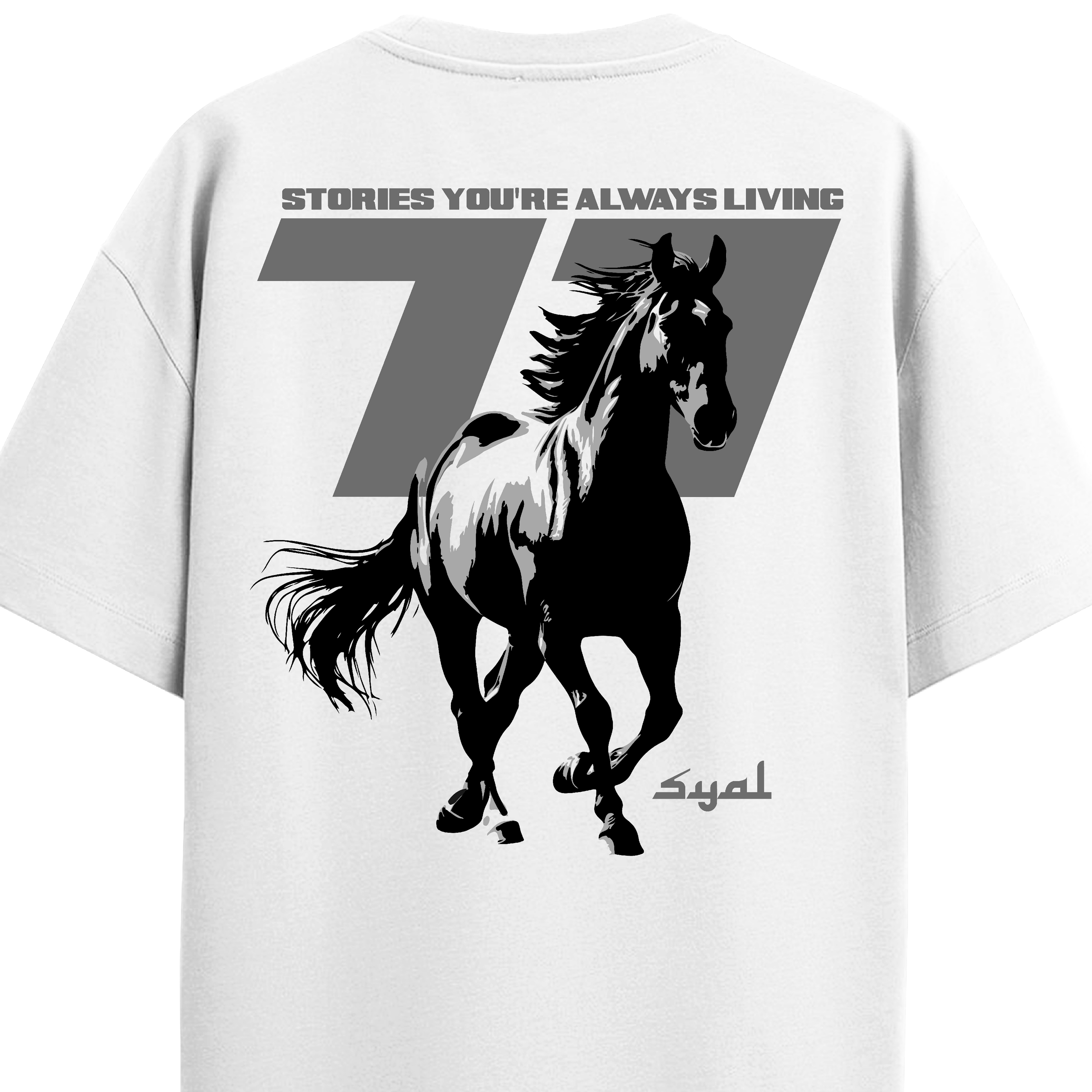 HORSE WHITE OVERSIZED T-SHIRT