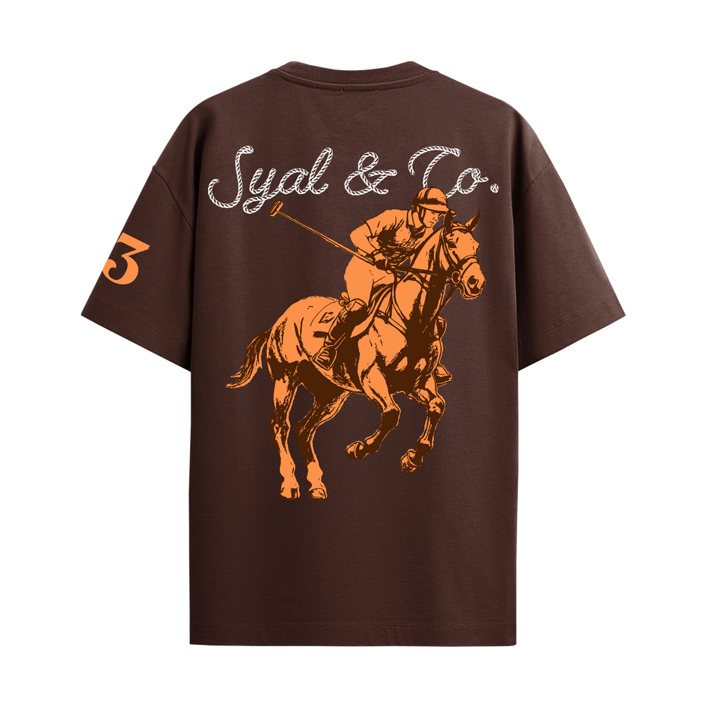 POLO BROWN OVERSIZED T-SHIRT