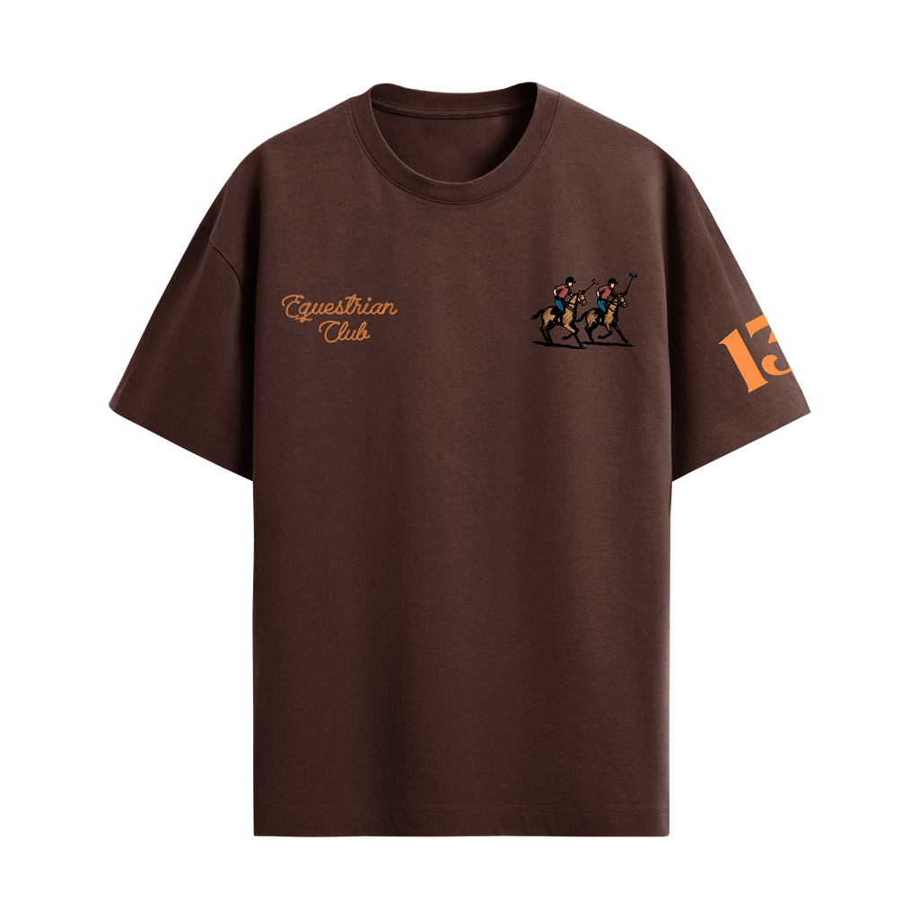POLO BROWN OVERSIZED T-SHIRT