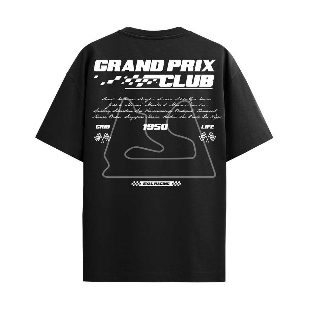 GRAND PRIX BLACK OVERSIZED T-SHIRT