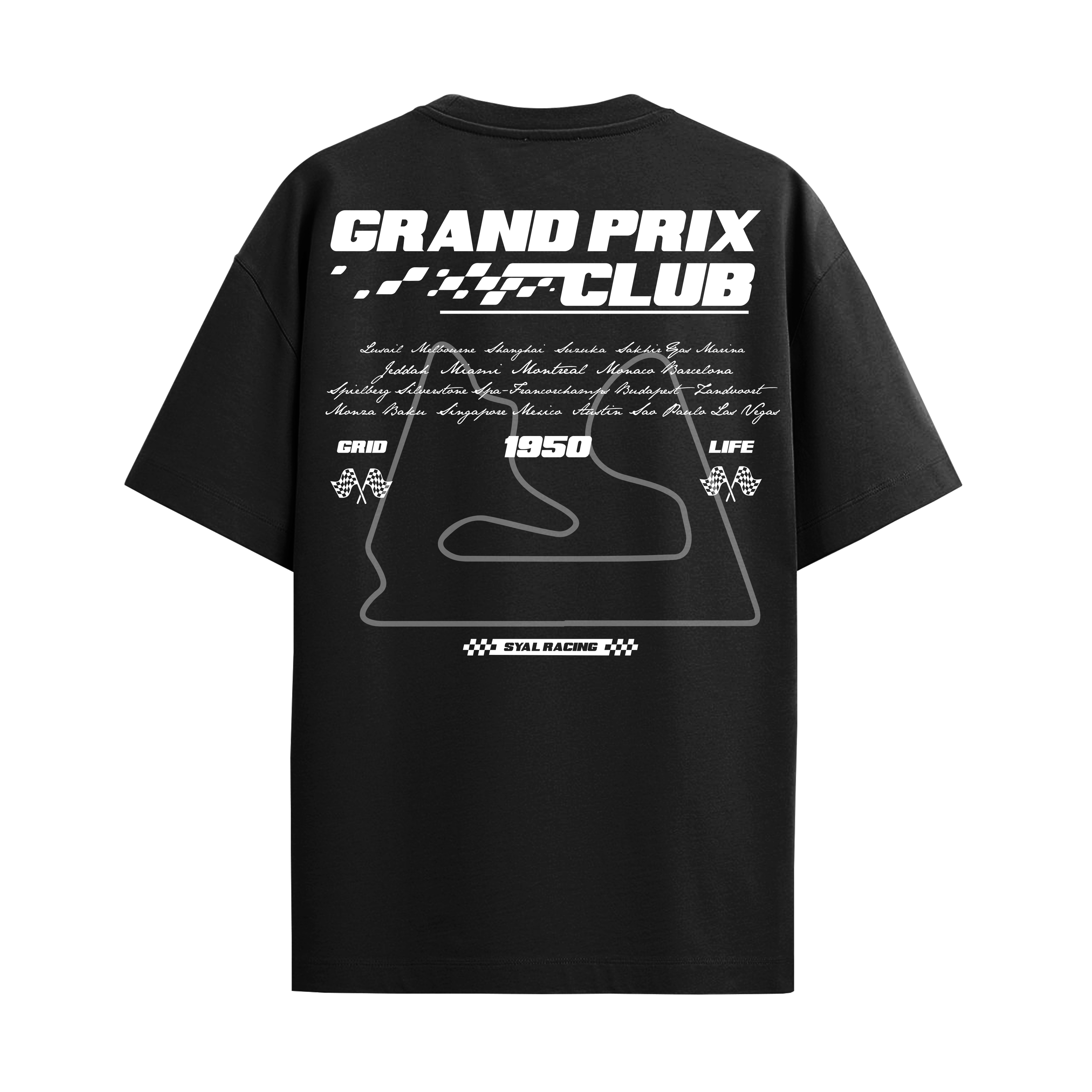 GRAND PRIX BLACK OVERSIZED T-SHIRT