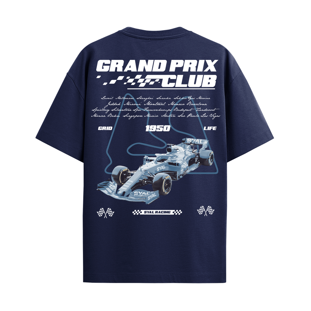 GRAND PRIX NAVY BLUE OVERSIZED T-SHIRT