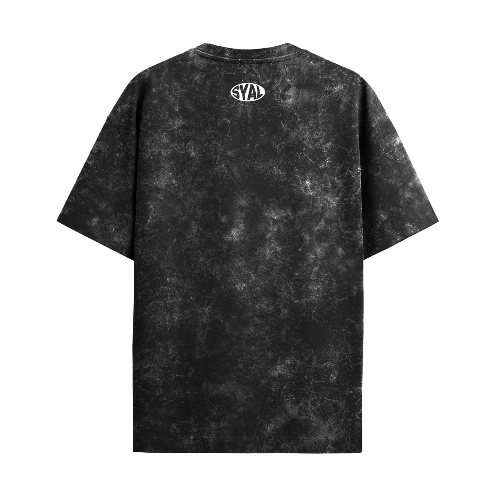 SYAL RACING ACID WASH OVERSIZED T-SHIRT