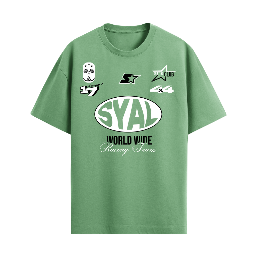 SYAL RACING MINT GREEN OVERSIZED T-SHIRT