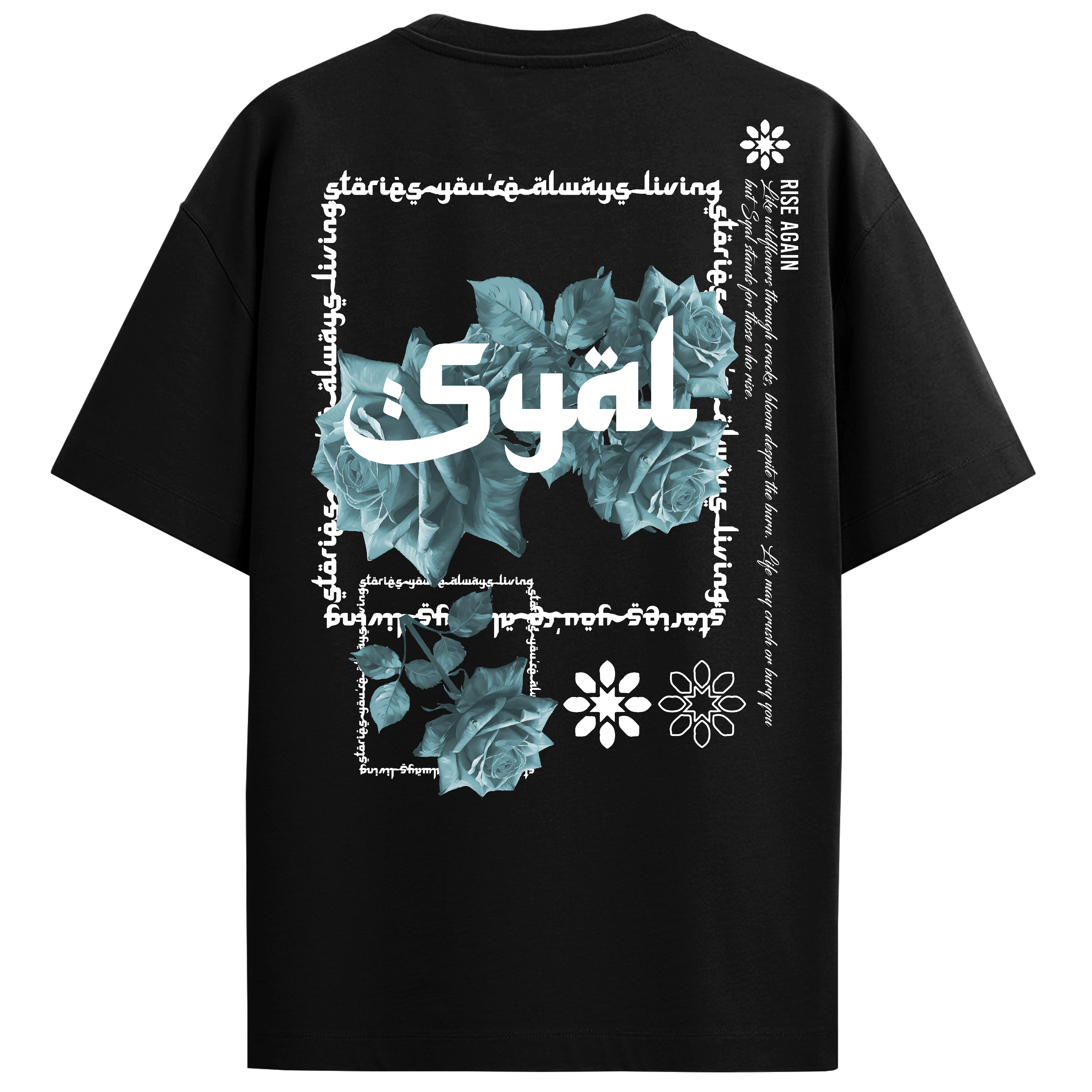 ROOTS BLACK OVERSIZED T-SHIRT