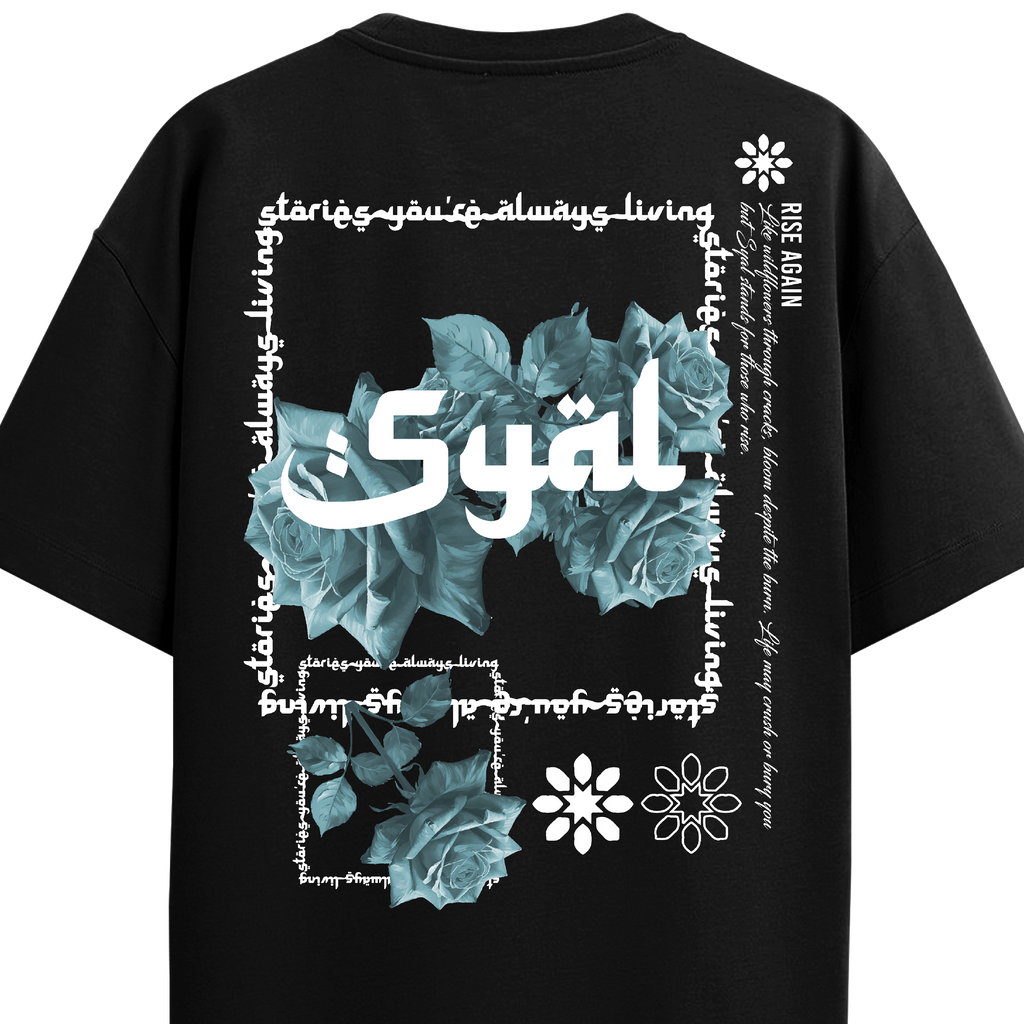 ROOTS BLACK OVERSIZED T-SHIRT