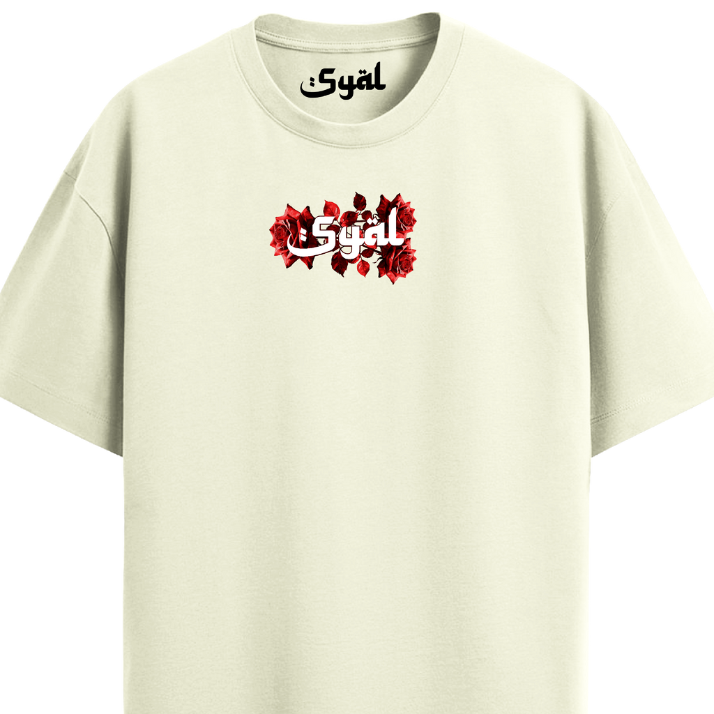 ROOTS OFF WHITE OVERSIZED T-SHIRT