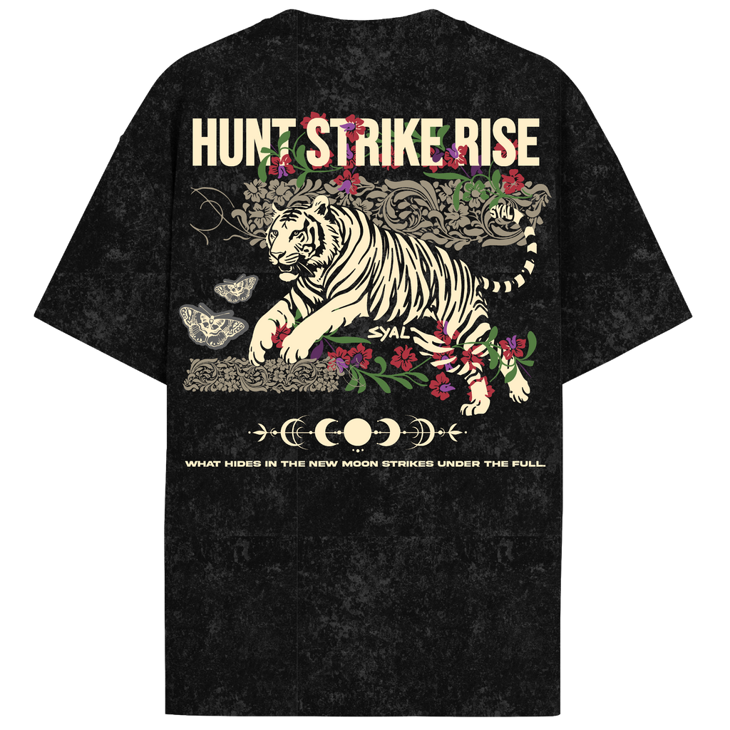 TIGER ACID WASH OVERSIZED T-SHIRT