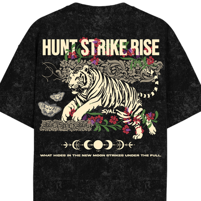 TIGER ACID WASH OVERSIZED T-SHIRT