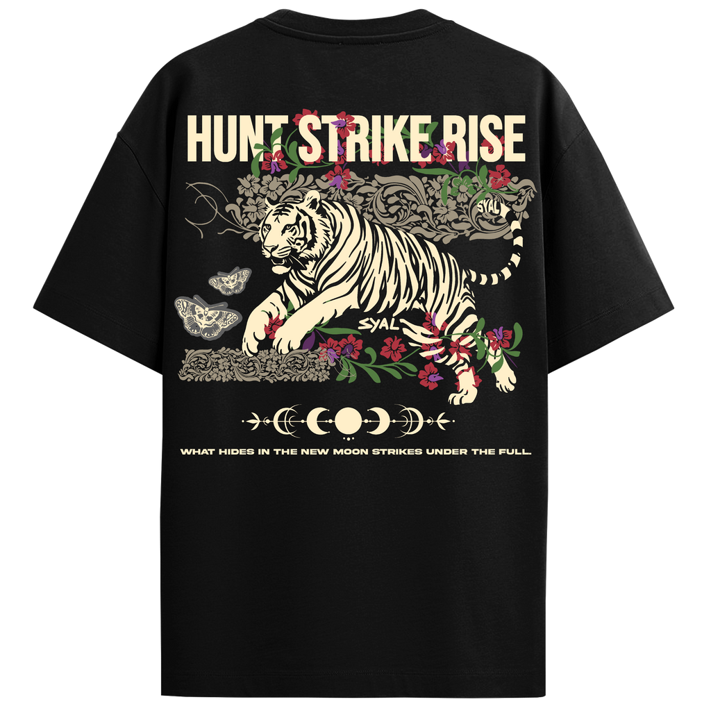 TIGER BLACK OVERSIZED T-SHIRT