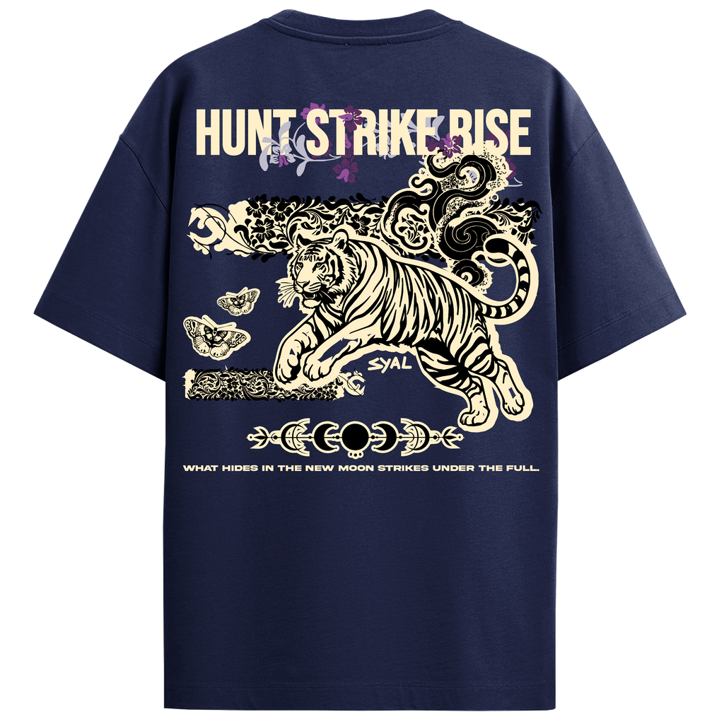 TIGER NAVY BLUE OVERSIZED T-SHIRT