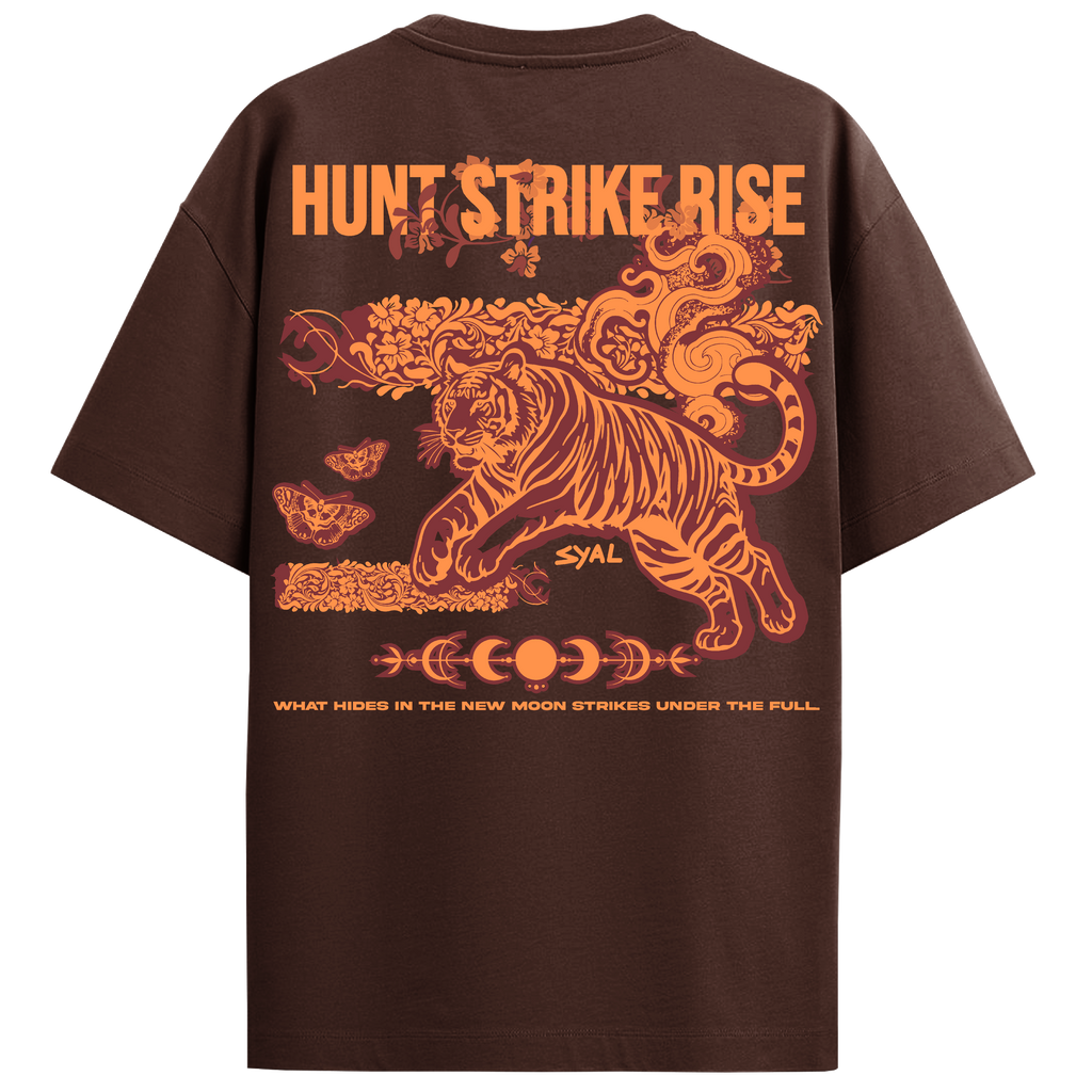 TIGER BROWN OVERSIZED T-SHIRT