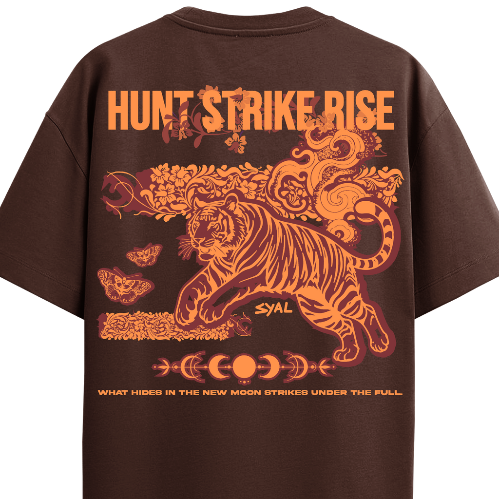 TIGER BROWN OVERSIZED T-SHIRT